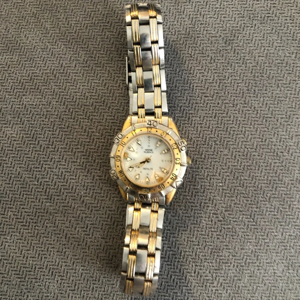 Anne Klein II Instalite silver and gold tone watch - Picture 1 of 15
